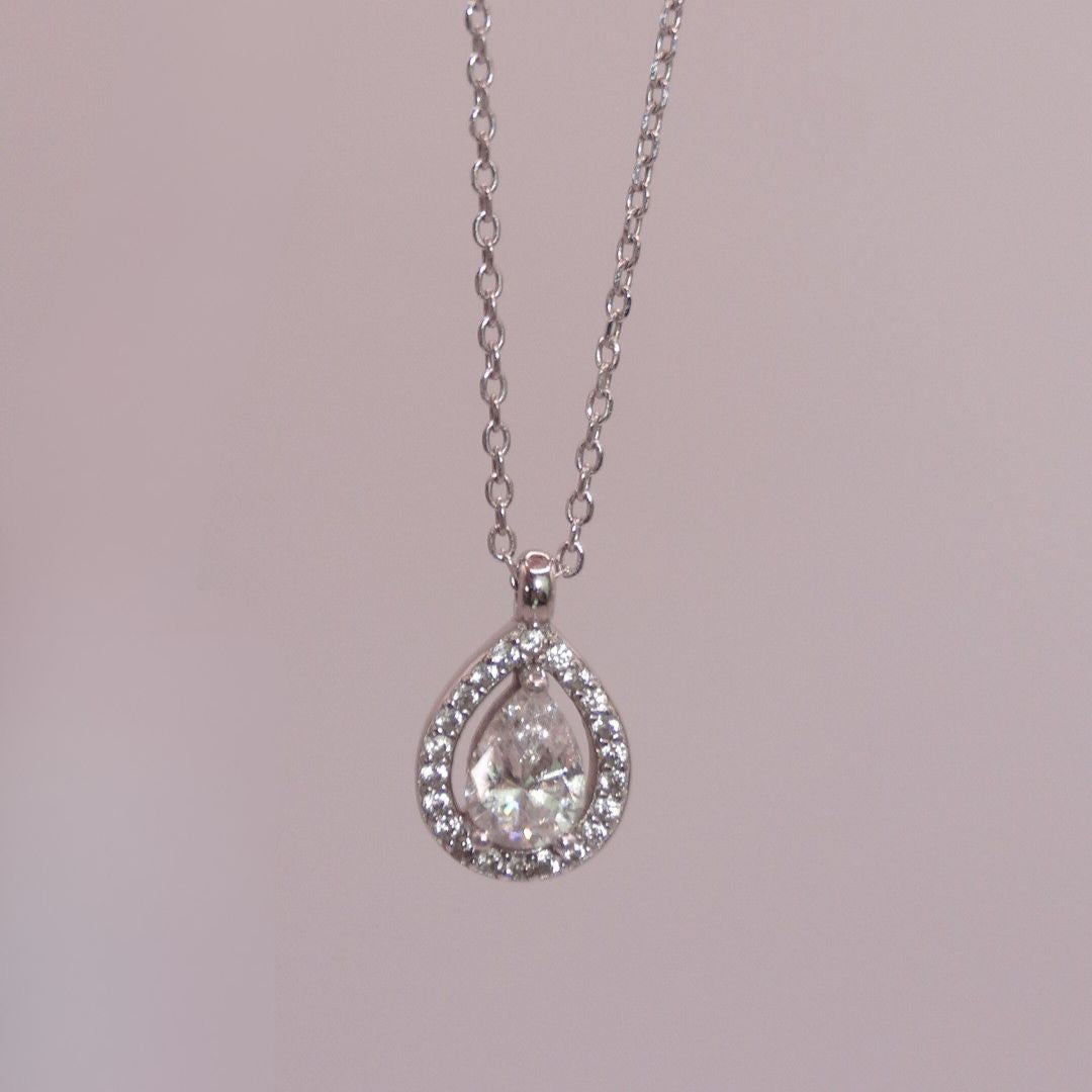 Collar Gota Plateado