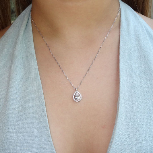 Collar Gota Plateado
