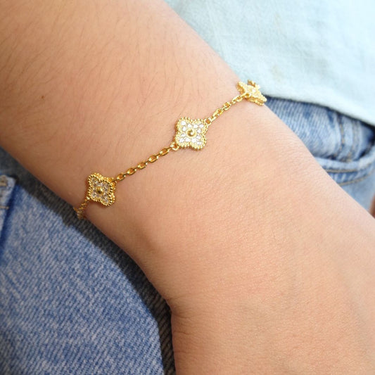 Pulsera Treboles Dorados