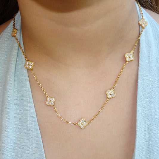 Collar Treboles Dorados