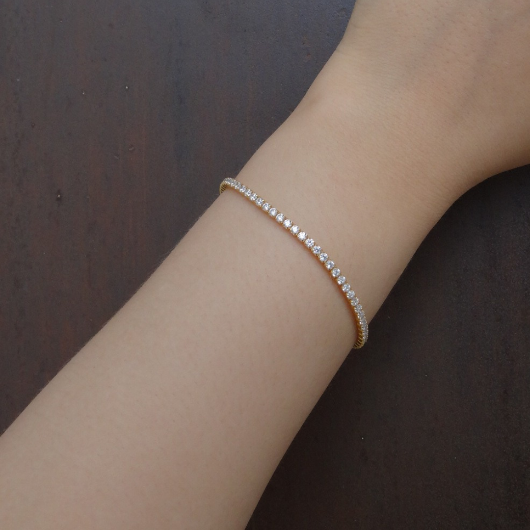 Pulsera Dorada con Zirconia