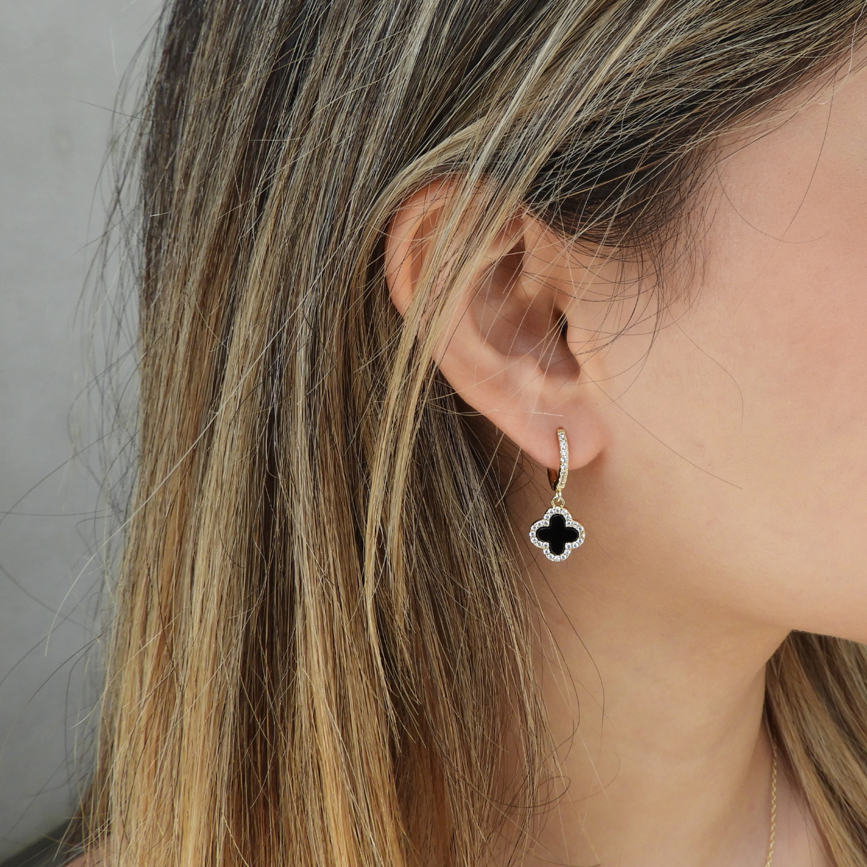 Aretes Trebol Dorado