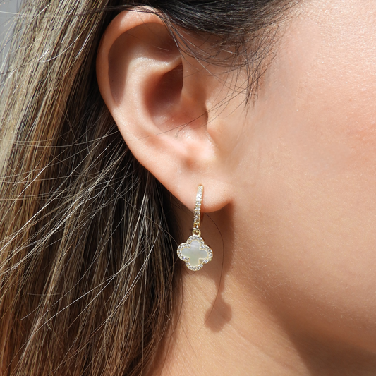 Aretes Trebol Dorado