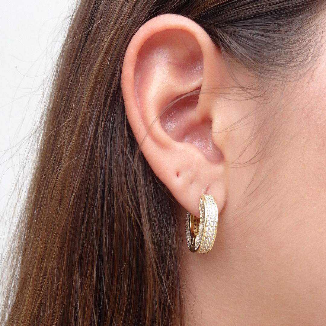 Hoops dorados con zirconias