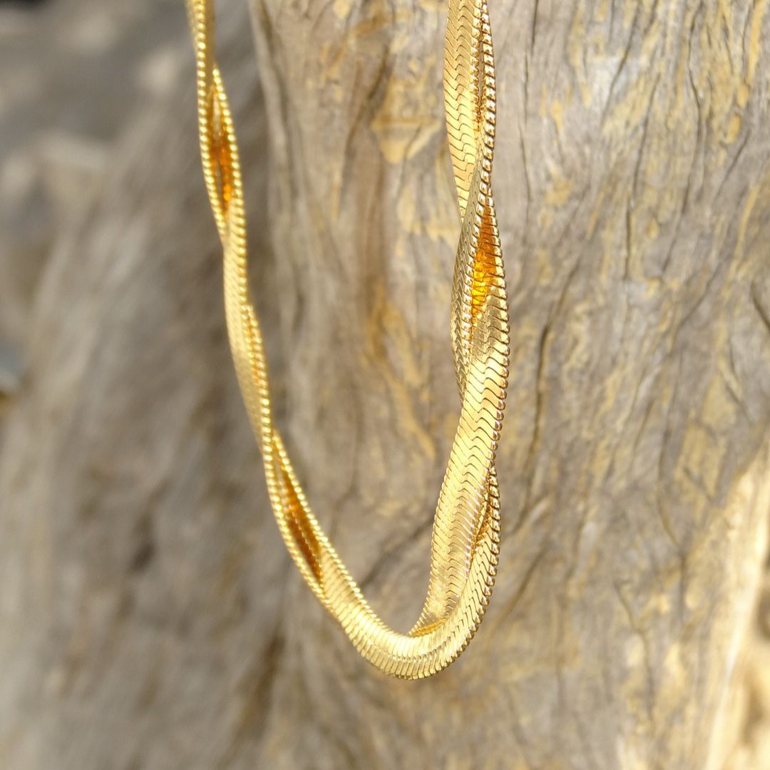 Collar doble snake trenzada